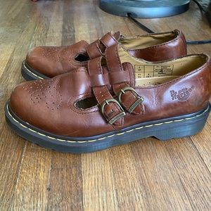 1990s Style Dr Martens Mary Jane Buckle Shoe sz 9